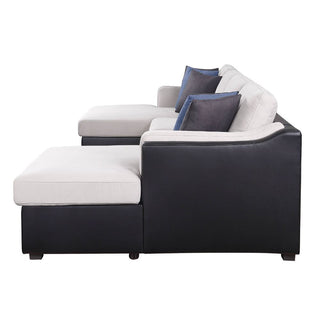 Merill Sectional Sofa W/Sleeper & 6 Pillows 541 Furniture Gallery