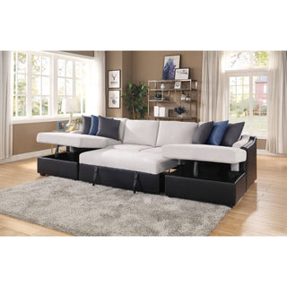 Merill Sectional Sofa W/Sleeper & 6 Pillows 541 Furniture Gallery
